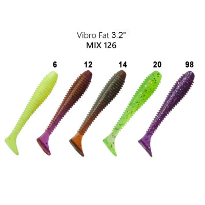 Приманка Vibro Fat 3,2" (80cm) 73-80-M126-6 кальмар, 5 шт.
