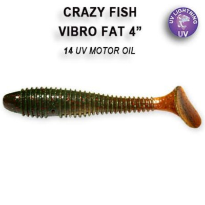 Приманка Vibro Fat 4,0" (100mm) 14-100-14-6 кальмар, 4 шт.
