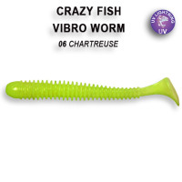 Приманка Vibro Worm 2,5" (65mm) 81-65-6-6 кальмар, 8 шт