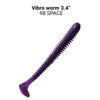 Приманка Vibro Worm 3,4" (85mm) 12-85-98-6 кальмар, 5 шт