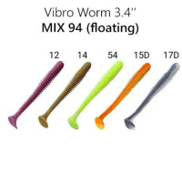 Приманка Vibro Worm 3,4" (85mm) 12-85-M94-6F кальмар, плаваючий, 5 шт