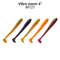 Приманка Vibro Worm 4" (100mm) 75-100-M121-6 кальмар, 5 шт