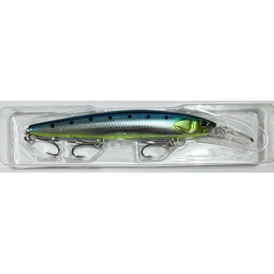 Воблер JACKALL BIGBACKER WANGAN MINNOW 128S UROKO HL CHARTREUSE BELLY IWASHI 