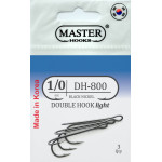 Гачок Двійник MASTER HOOK DH-800 №1/0,  3 шт