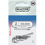 Гачок Двійник MASTER HOOK DH-800 №2, 4 шт