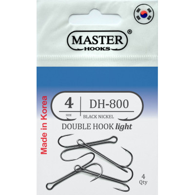 Гачок Двійник MASTER HOOK DH-800 №4, 4 шт