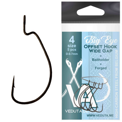 Офсетний гачок Big Eye Offset Hook Wide Gap №4 Gap 5шт