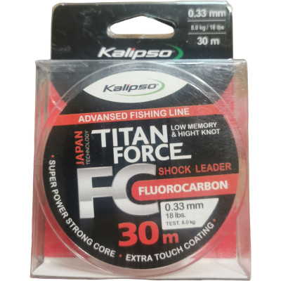 Флюорокарбон Kalipso Titan Force FC Leader 30m 0.12 mm, 1.2кг