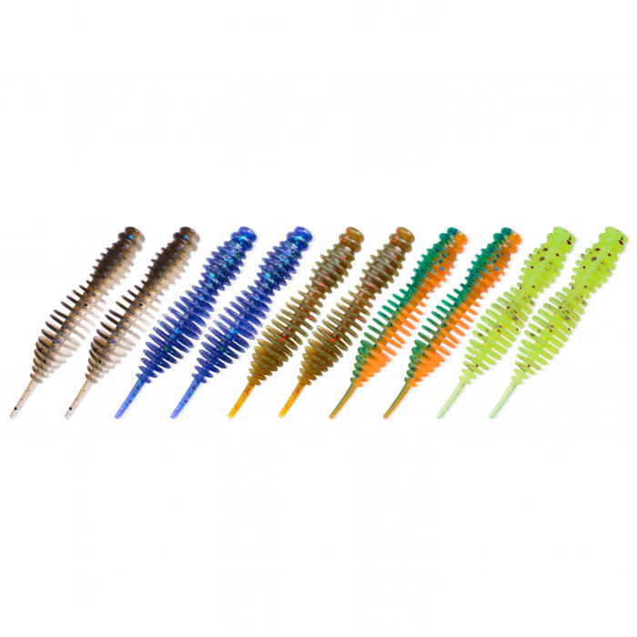 Air Worm 2" 10шт колір мікс M15 (01, 17, 23, 28, 30)